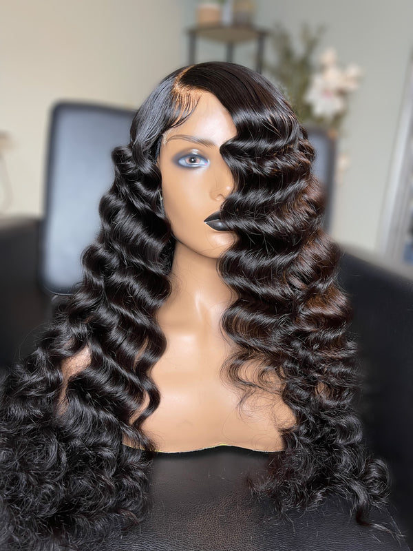 Tyra - Long Wand Curls Silky Hair Virgin Hair Wig