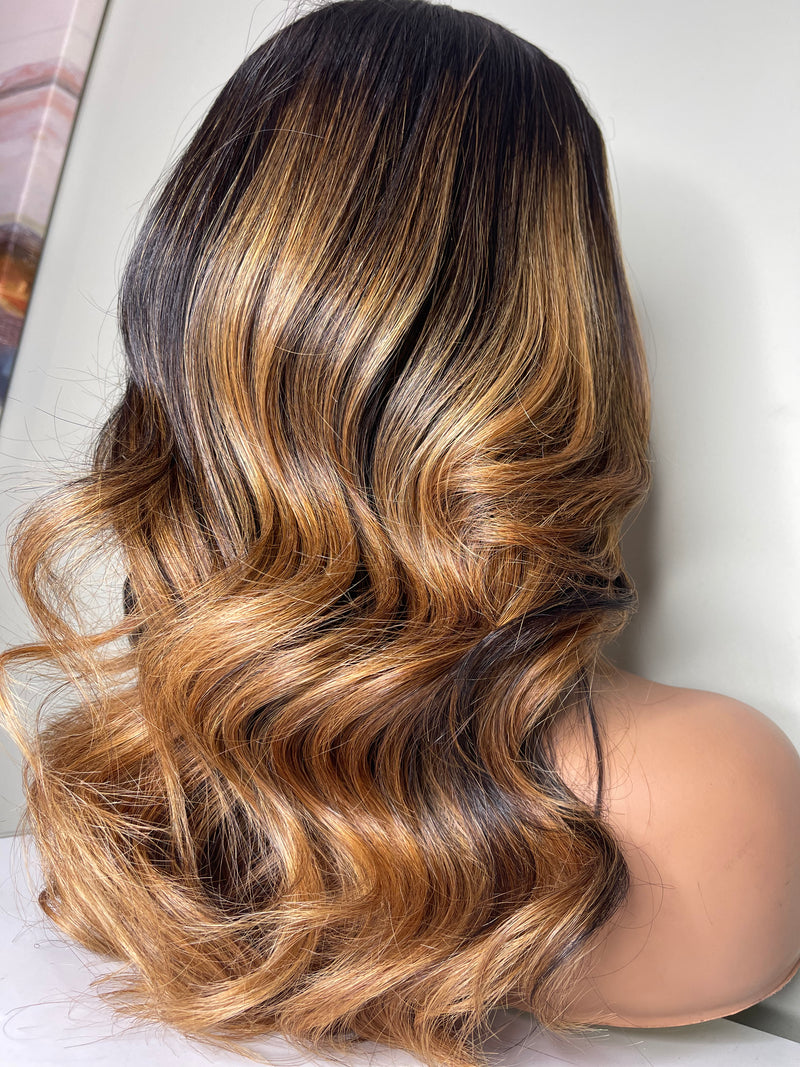 Highlighted U-Part Wig straight texture